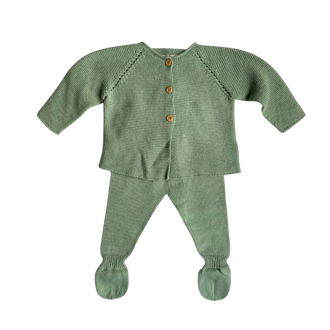 Gebreide Newborn Set Groen Micu Micu
