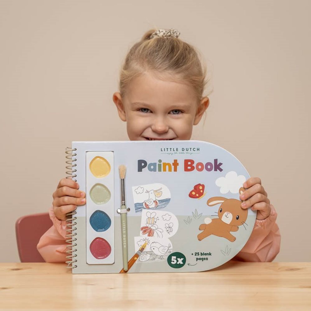 Verfboek met vier kleuren - Little Dutch