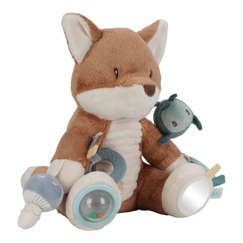little dutch forest friends vos vosje activiteitenknuffel knuffel spelen speeltjes ringen bijtringen spiegel speelknuffel baby dreumes babytje spelenderwijs leren sale google bing goedkoop aanbieding