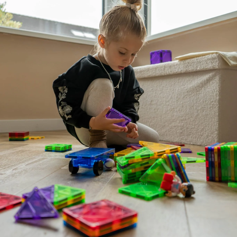 gladi tiles magnetische tegels magneten speelgoed behang spelen regenboog regenboogkleuren bouwen 