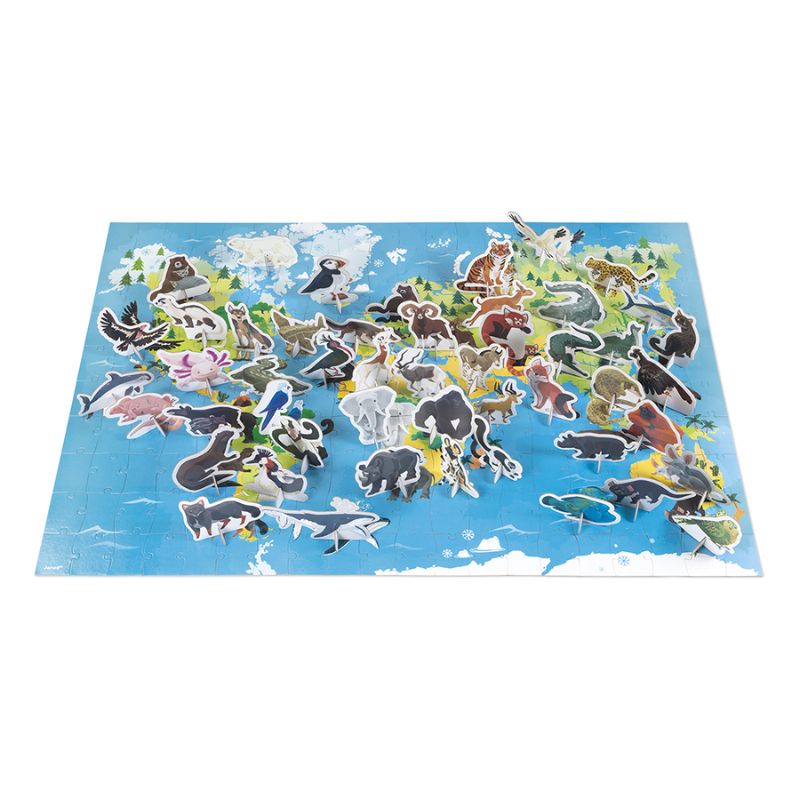 Janod - Bedreigde diersoorten puzzel - 200 stukjes