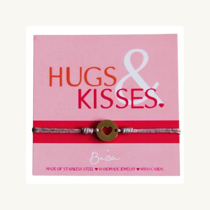 bazou wenskaart armbandje cadeau cadeautje kado wenskaart armband hartje hart lief moeder moederdag mama satijnen satijn schuifknoop hartbedel 