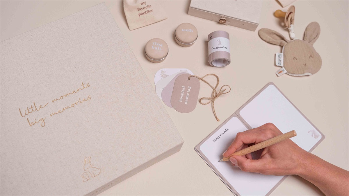 Luxe linnen bewaarbox Naturel - Little Dutch