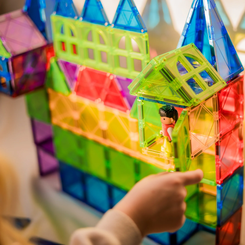 gladi tiles magnetische tegels magneten speelgoed behang spelen regenboog regenboogkleuren bouwen 