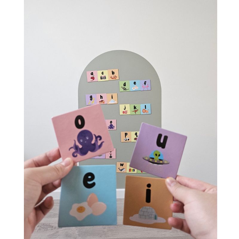 kinderlybaby magneten abc alfabet spelen tiles magnetische tegels muur behang poster wandposter kinderkamer speelkamer