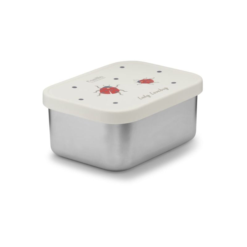 vanilla copenhagen lunchbox rvs stainless steel lunchbox broodtrommel vakjes bpa-vrij siliconen eten brood fruit basisschool peuterspeelzaal outlet sale ladybug lieveheersbeestjes 