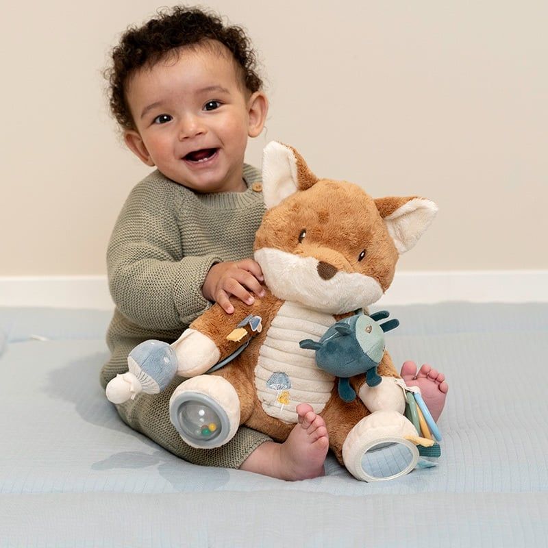 little dutch forest friends vos vosje activiteitenknuffel knuffel spelen speeltjes ringen bijtringen spiegel speelknuffel baby dreumes babytje spelenderwijs leren sale google bing goedkoop aanbieding