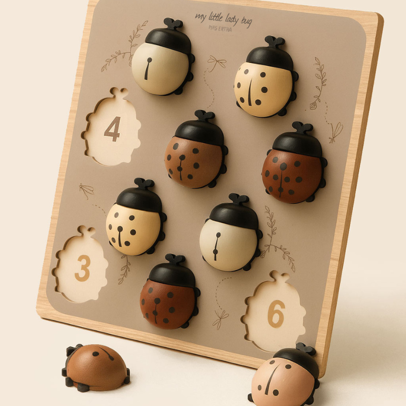 Mrs Ertha - My Ladies - Houten lieveheersbeestje tel puzzel