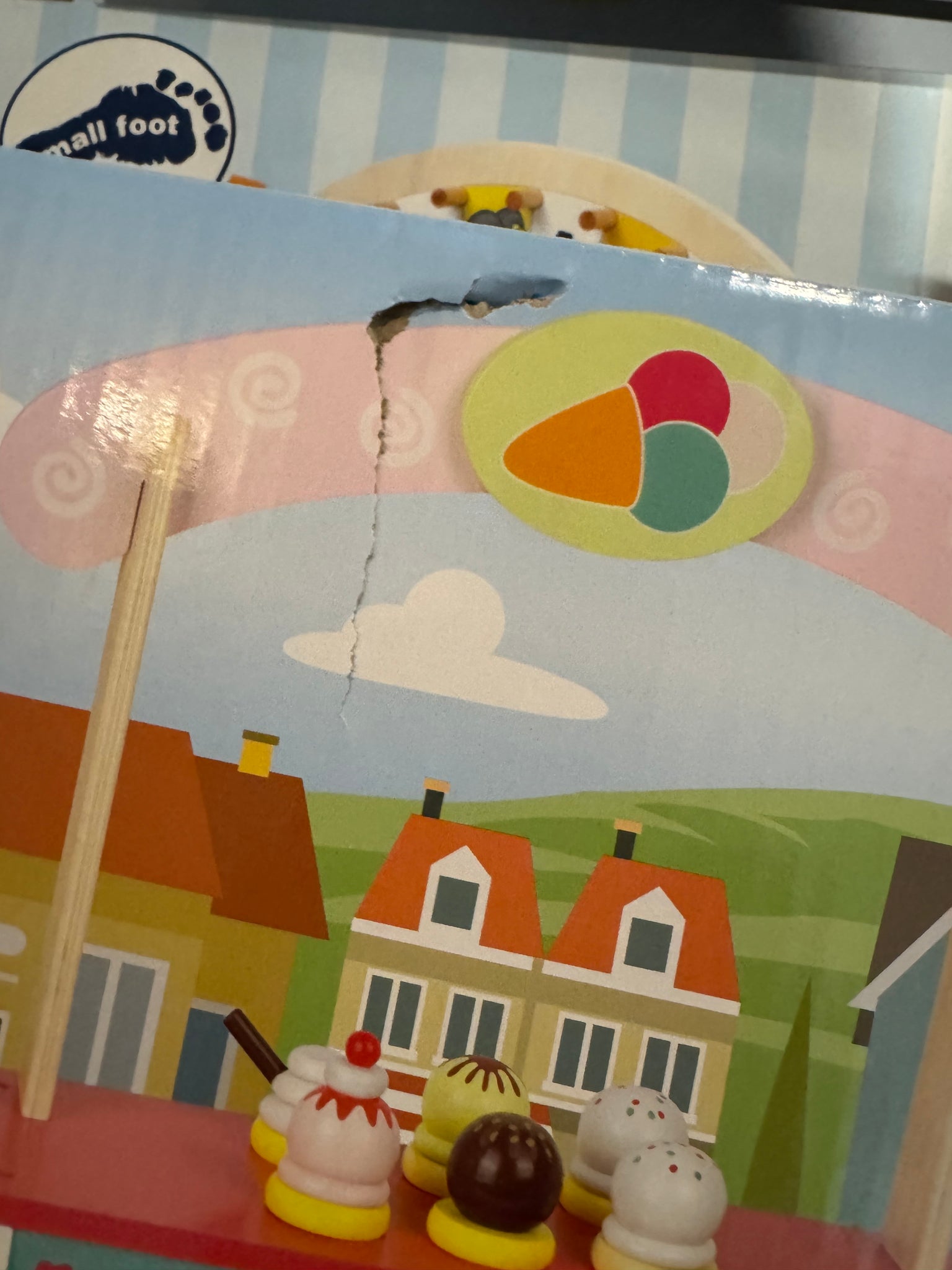 Small Foot - Houten ijscokar met accessoires - doos beschadigd