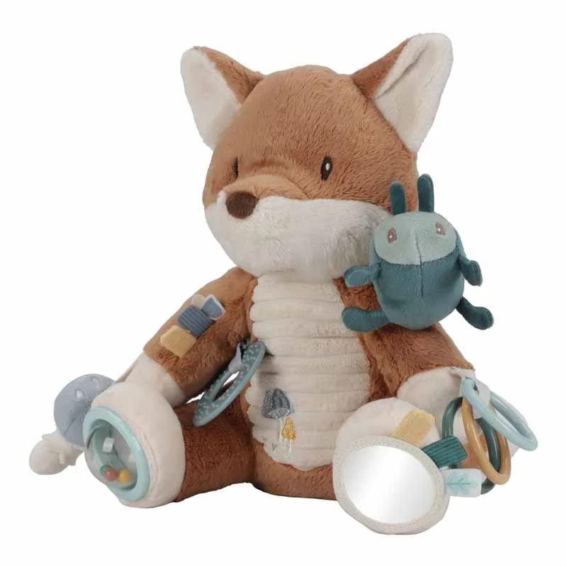 little dutch forest friends vos vosje activiteitenknuffel knuffel spelen speeltjes ringen bijtringen spiegel speelknuffel baby dreumes babytje spelenderwijs leren sale google bing goedkoop aanbieding