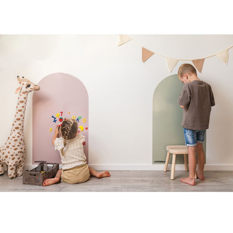 Kinderlybaby magnetisch behang muursticker magnetische poster kinderkamer blush roze pink magneten connetix magnetiles cleverclixx clay rood roze oranje roest olijf olive groen
