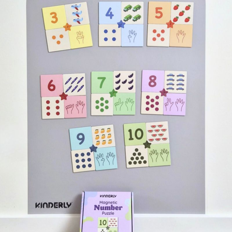 PRE-ORDER - Kinderlybaby - Magnetische Cijferpuzzel 40-delig
