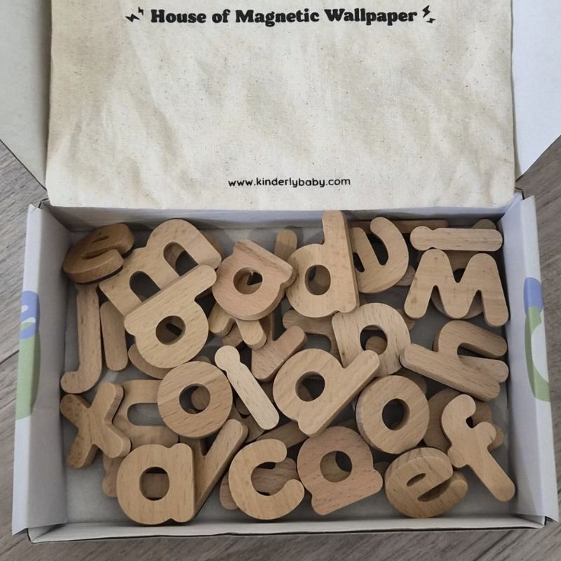 PRE-ORDER - Kinderlybaby - Magnetische Houten Alfabet - 36-delig