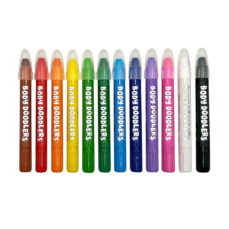 Ooly - Body Doodlers - Face and body crayons - 12 stuks