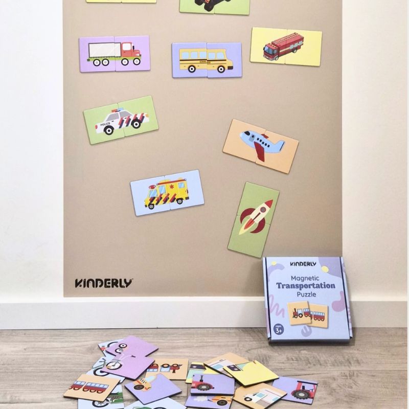 PRE-ORDER - Kinderlybaby - Magnetische Vervoerpuzzel- 40-delig