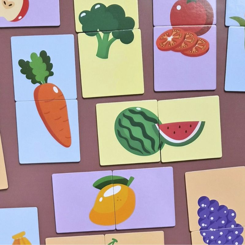 PRE-ORDER - Kinderlybaby - Magnetische Groenten en fruitpuzzel- 40-delig