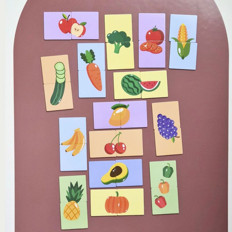 PRE-ORDER - Kinderlybaby - Magnetische Groenten en fruitpuzzel- 40-delig
