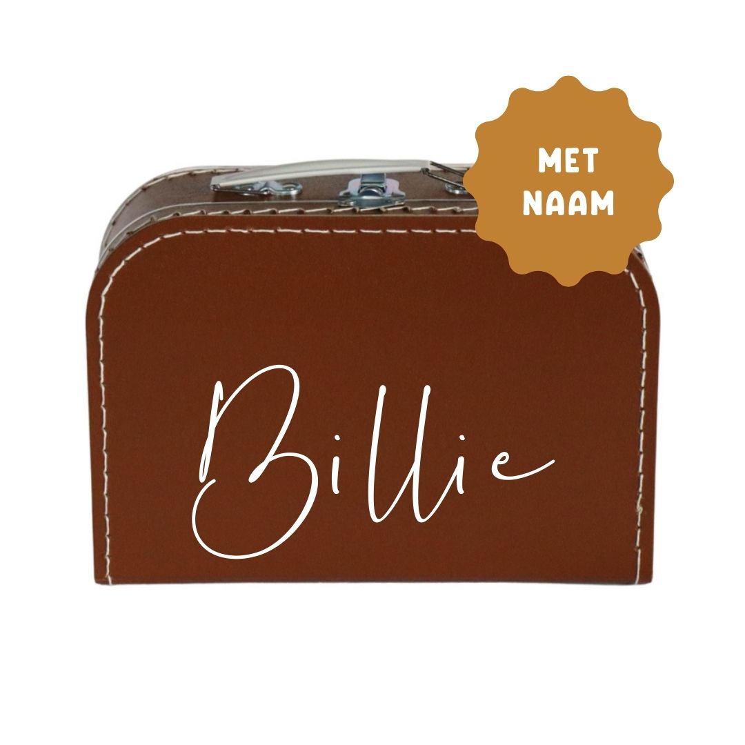 Koffertje met naam Roest 25cm - gepersonaliseerd