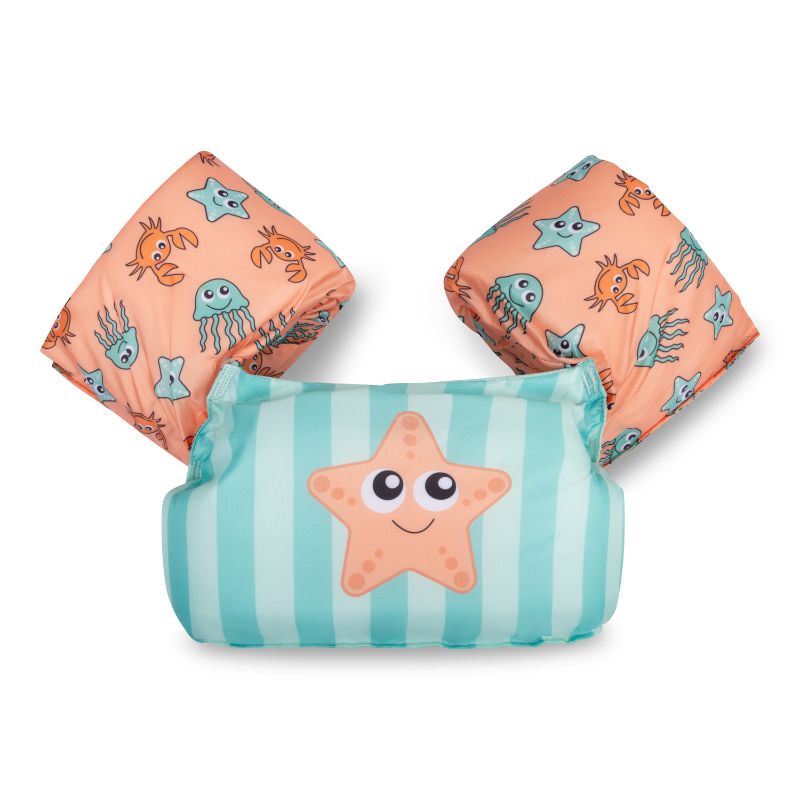 swim essentials puddle jumper puddeljumper zwemvest kliksluiting zwemmen spelen almelo twente korting krab blauw oranje zeester kwal zeedieren  zwembad  vakantie buitenland lief