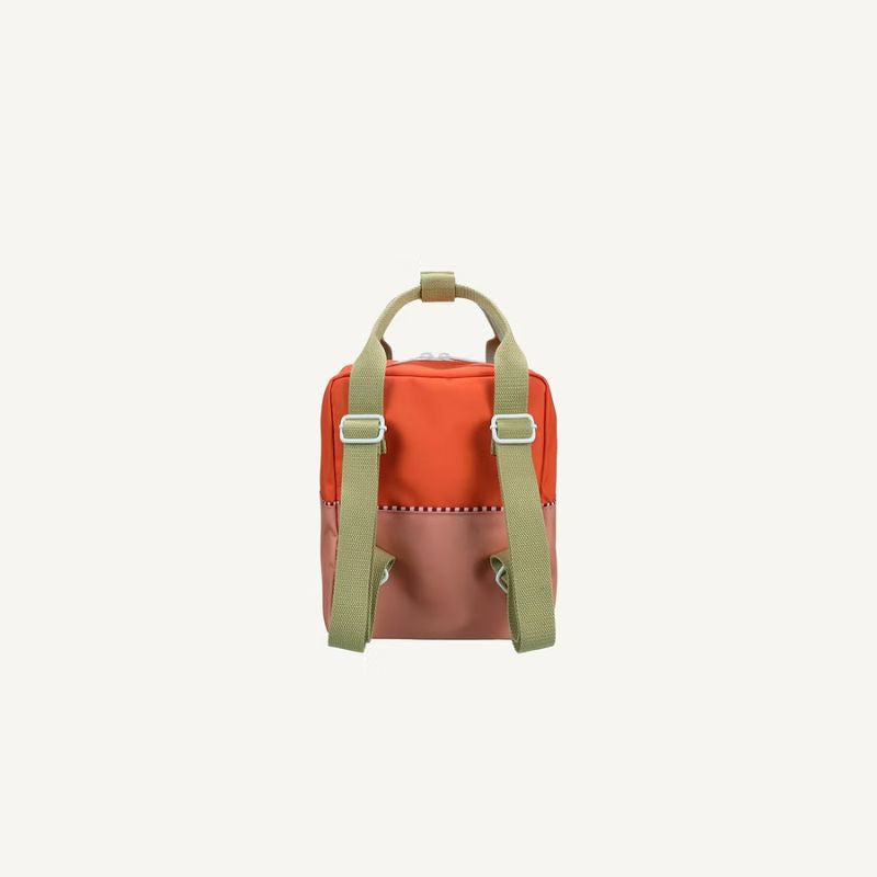 Sticky Lemon - Rugtas Small - Colourblocking - Lifebuoy Orange + Coral Pink