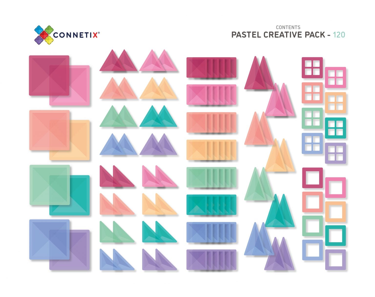 Connetix Tiles Pastel Creative Pack (120 st)