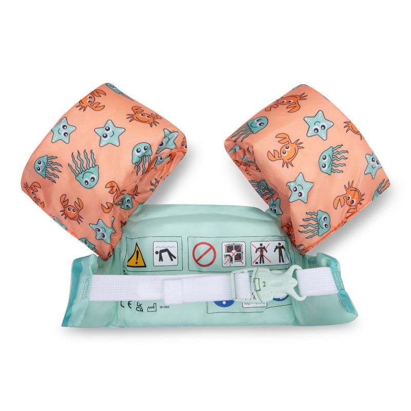 swim essentials puddle jumper puddeljumper zwemvest kliksluiting zwemmen spelen almelo twente korting krab blauw oranje zeester kwal zeedieren  zwembad  vakantie buitenland lief