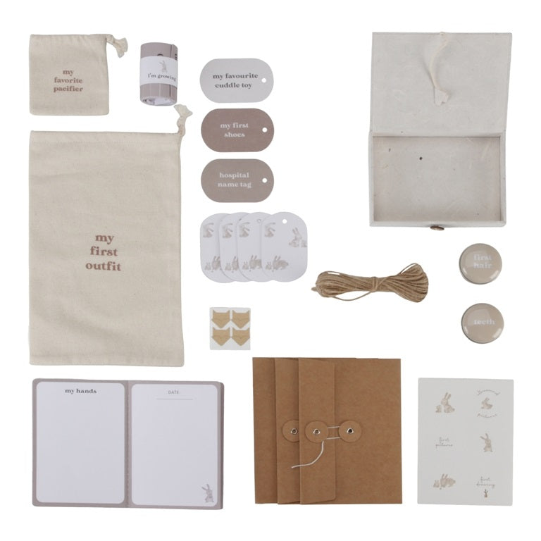 Luxe linnen bewaarbox Naturel - Little Dutch