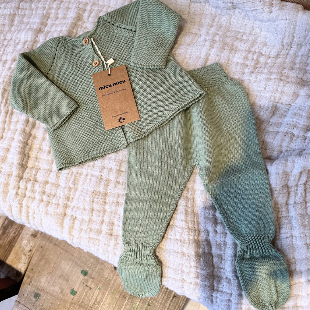 Gebreide Newborn Set Groen - Micu Micu