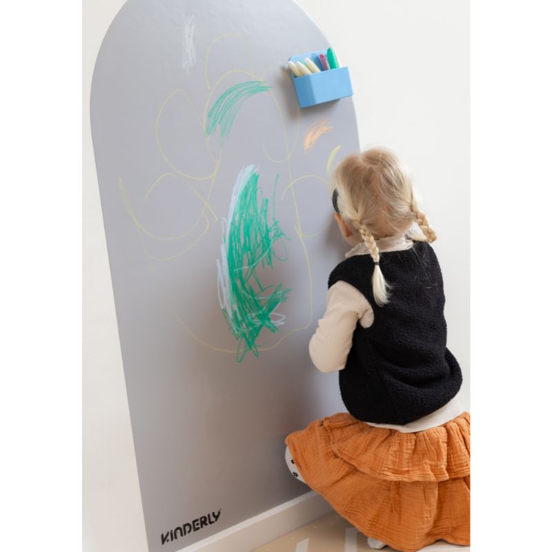 Kinderlybaby magnetisch behang muursticker magnetische poster kinderkamer clay magneten connetix magnetiles cleverclixx 2 roze blush rose grijs gray
