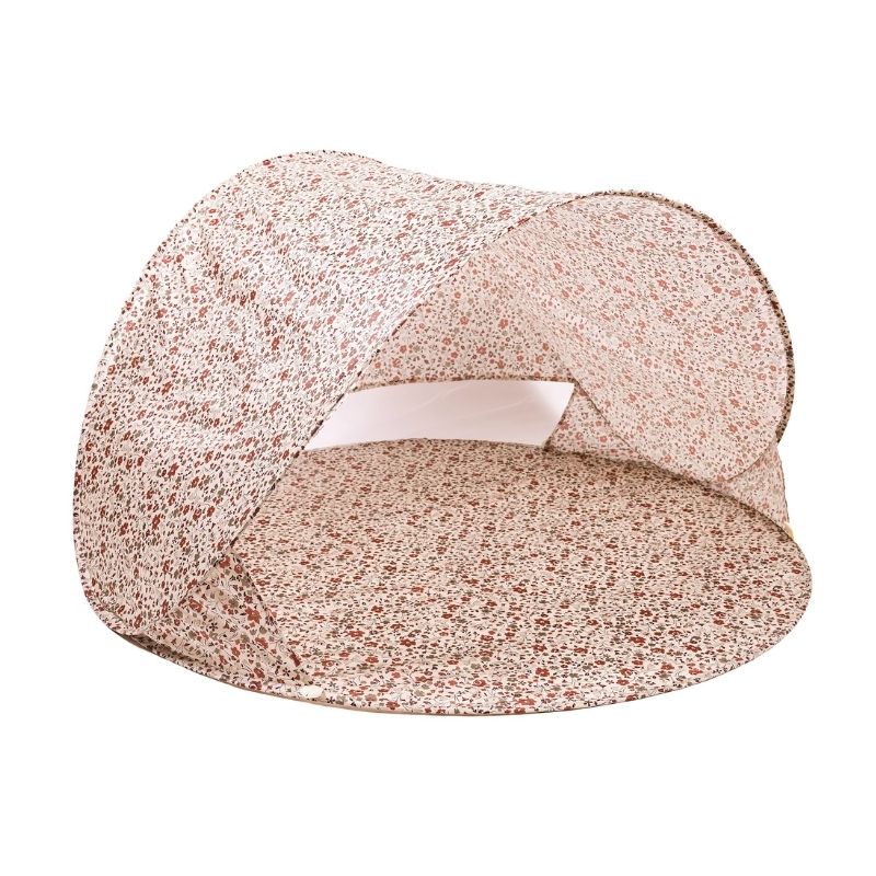 Mrs Ertha Mrs. standtent strandtentje beach tent lovely roots hartjes uv 50+ filter bescherming protectie stand zee speelgoed slapen magic garden bloemetjes speckled diamond geel wit kinderen baby peuter kleuter