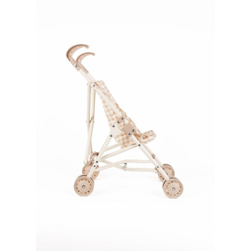 mrs ertha mrs. kinderwagen poppenwagen buggy poppenbuggy spelen poppen wandelen lopen pop strawberry aardbeitjes met tasje wieltjes inklapbaar soft squares blokjes vierkantjes