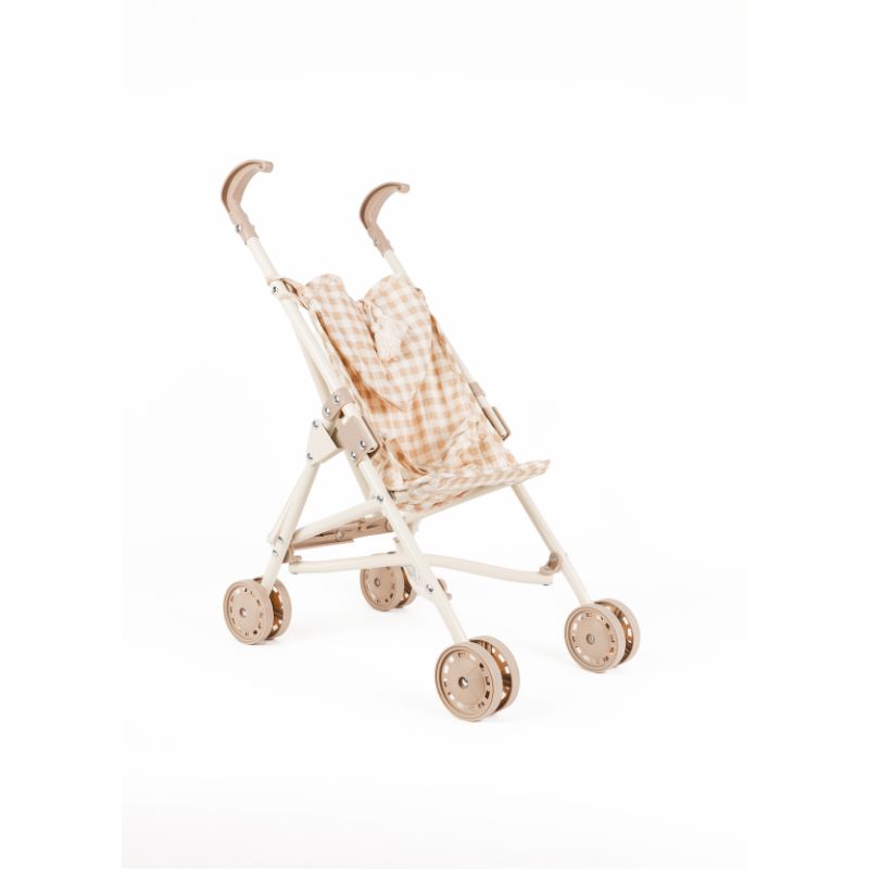 mrs ertha mrs. kinderwagen poppenwagen buggy poppenbuggy spelen poppen wandelen lopen pop strawberry aardbeitjes met tasje wieltjes inklapbaar soft squares blokjes vierkantjes