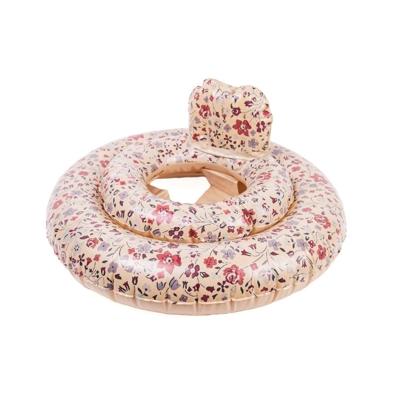 Mrs Ertha mrs. zwemband babyband baby zwembad bandjes drijven zwemmen almelo floater baby seat inflatable opblaasbaar lovely roots organic squares Unique Dots stippen stipjes speckled diamond geel wit jongen meisjes magic garden bloemen bloem bloemetjes