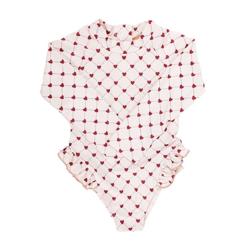 Mrs Ertha zwempak swimsuit ariella badpak uv 50+ uva uvb protectie bescherming lovely roots hartjes harten zwemmen almelo zwembad strand spelen peuter kleuter baby magic garden Speckled diamond bloemen bloemetjes 
