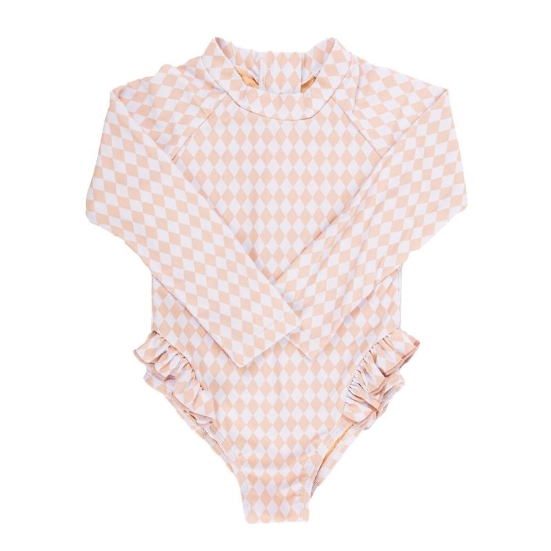 Mrs Ertha zwempak swimsuit ariella badpak uv 50+ uva uvb protectie bescherming lovely roots hartjes harten zwemmen almelo zwembad strand spelen peuter kleuter baby magic garden Speckled diamond