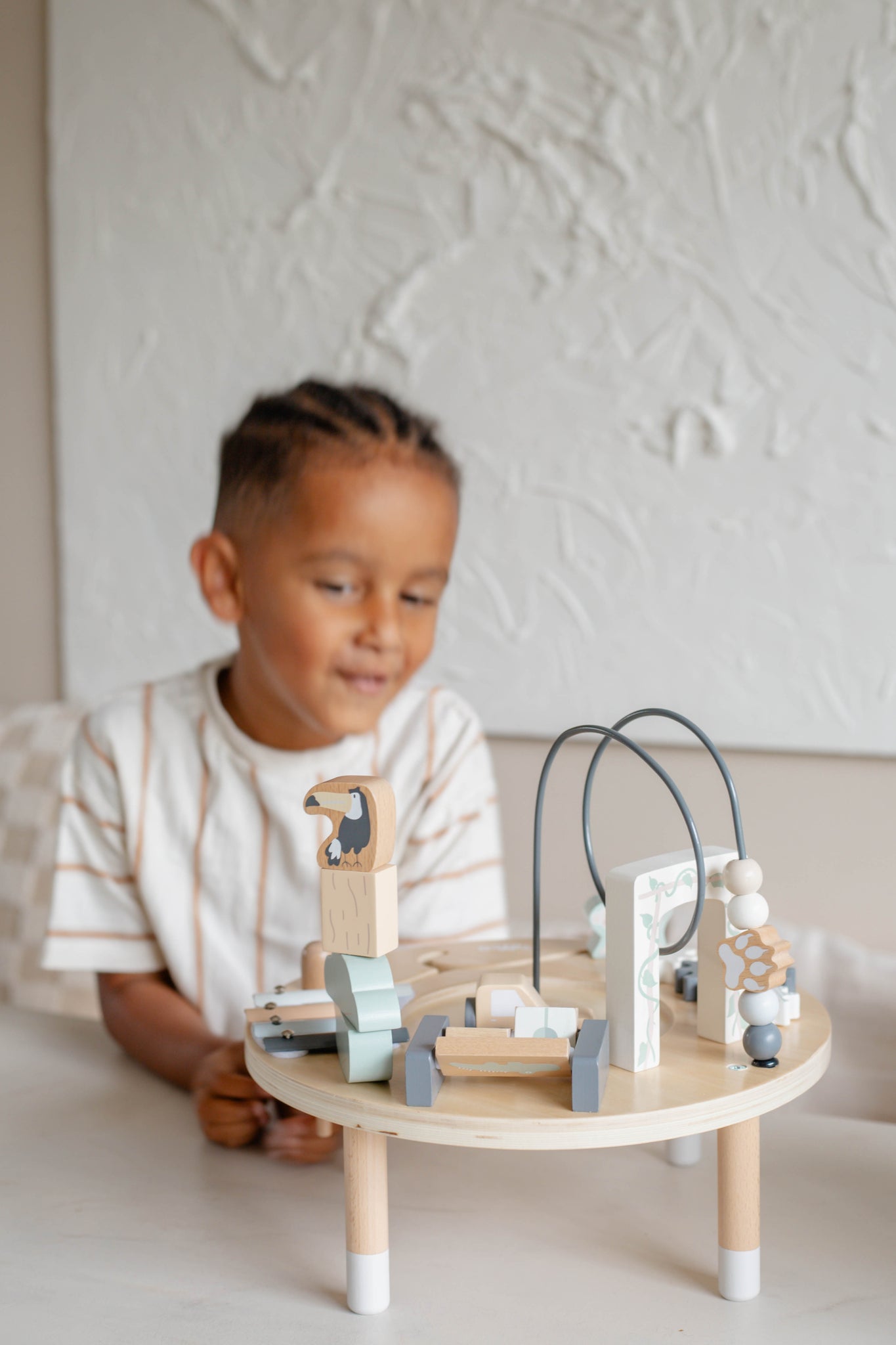 Houten activiteitentafel laag - Tryco
