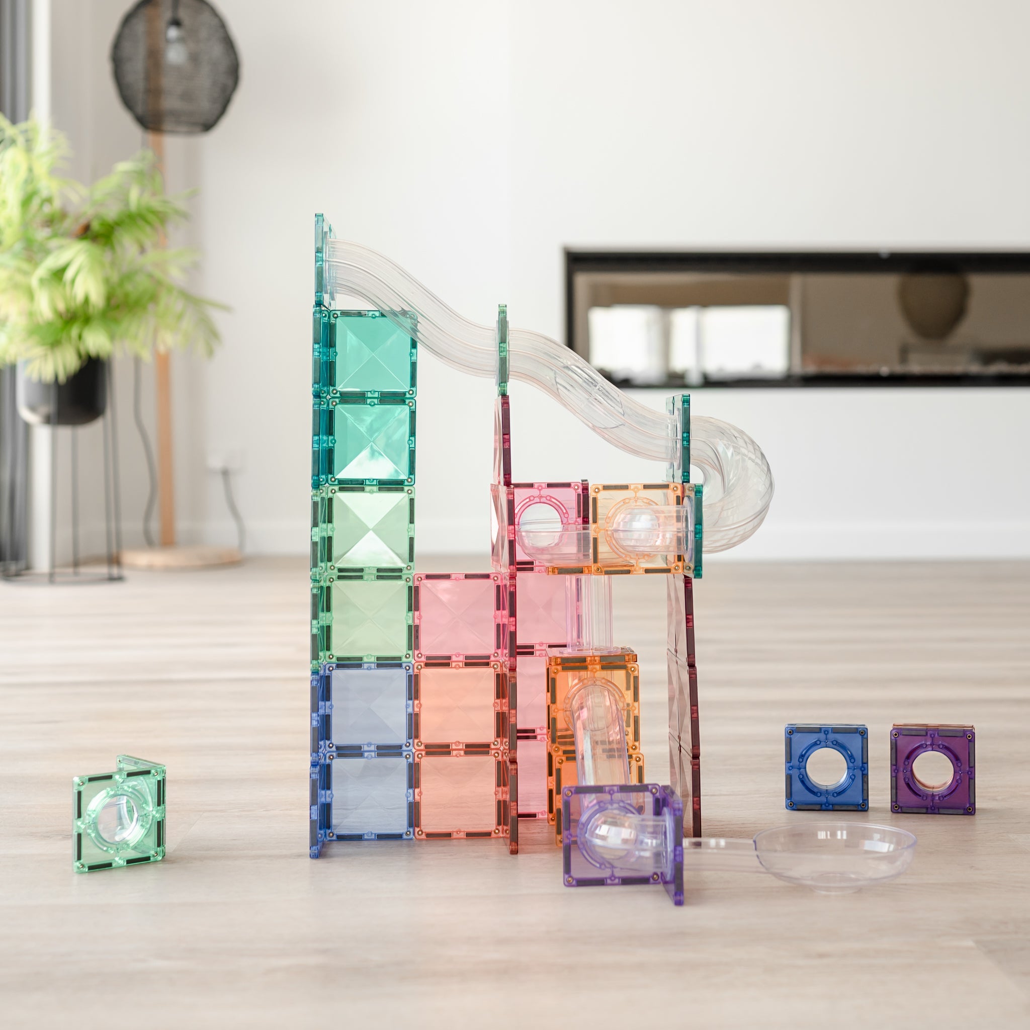 Connetix Tiles Pastel Ball Run Expansion Pack (80 st) - Connetix - Spelen
