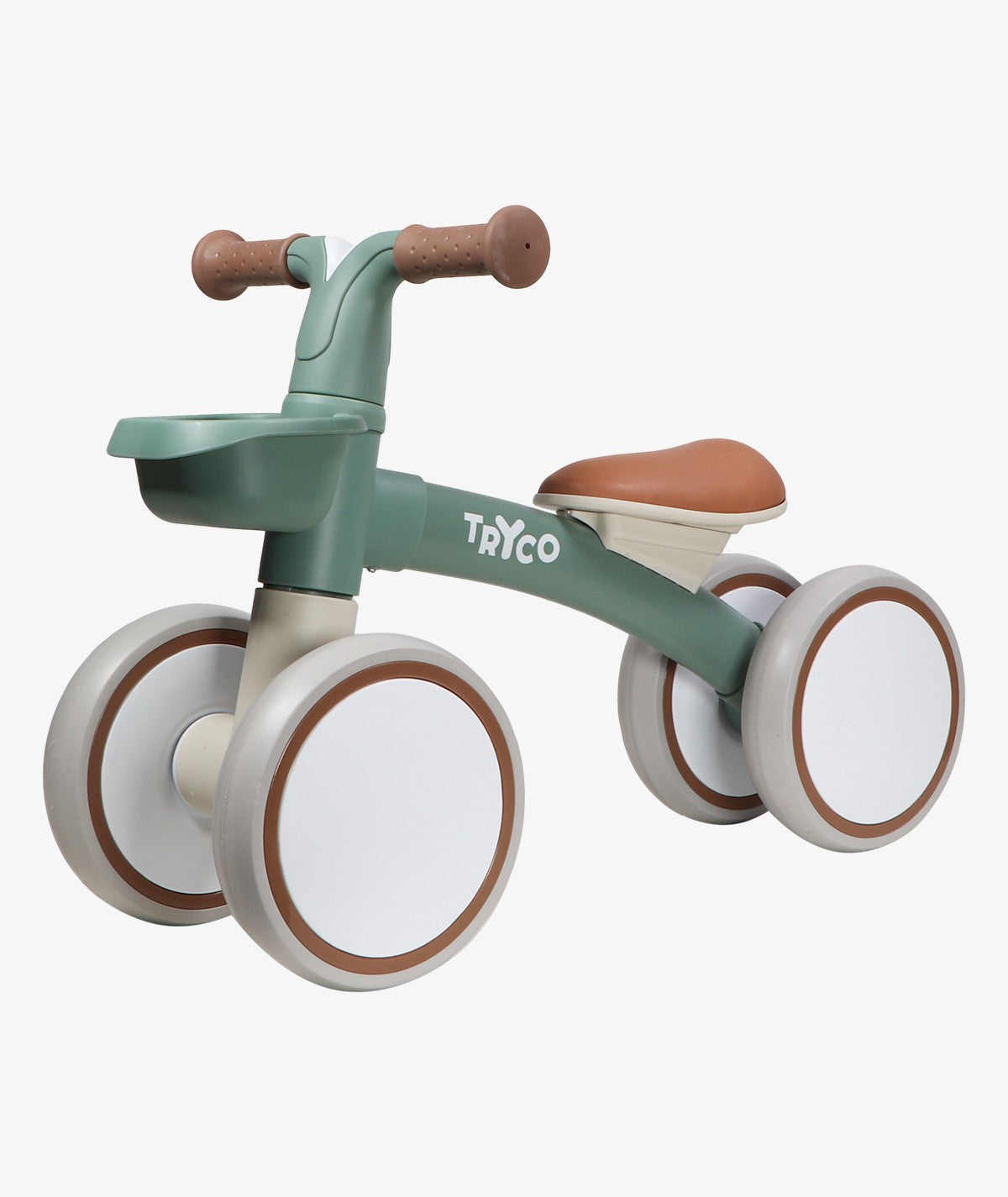 tryco loopfiets fietsje peuter fiets benen buiten spelen speelgoed baby groen almelo twente