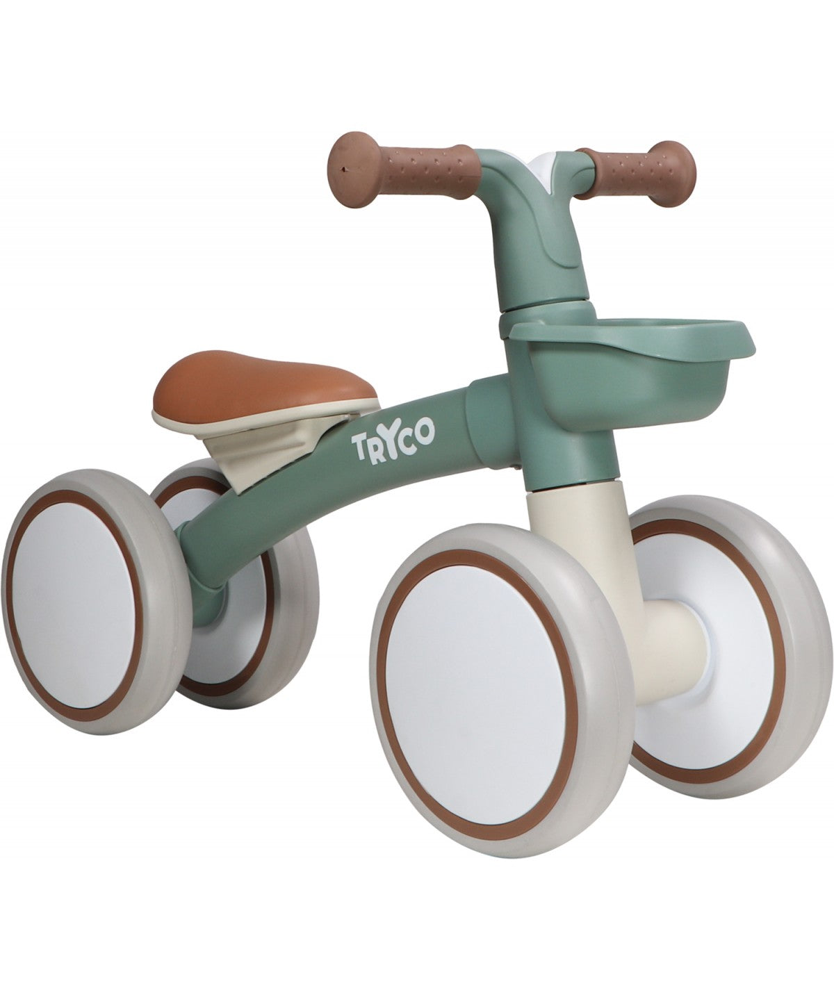 tryco loopfiets fietsje peuter fiets benen buiten spelen speelgoed baby groen almelo twente