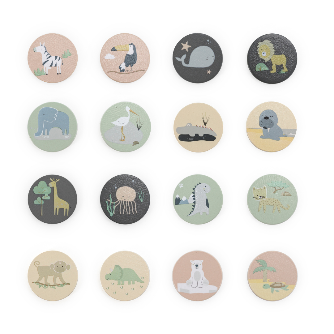 Houten memory spel Jungle dieren - Tryco