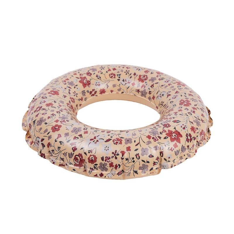 mrs mrs. Ertha lovely roots inflatable ring zwemband zwemmen zwemring zwembad hartjes 3 jaar 4 5 6 45 centimeter almelo speckled diamond geel wit peuter kleuter magic garden bloemen bloemetjes