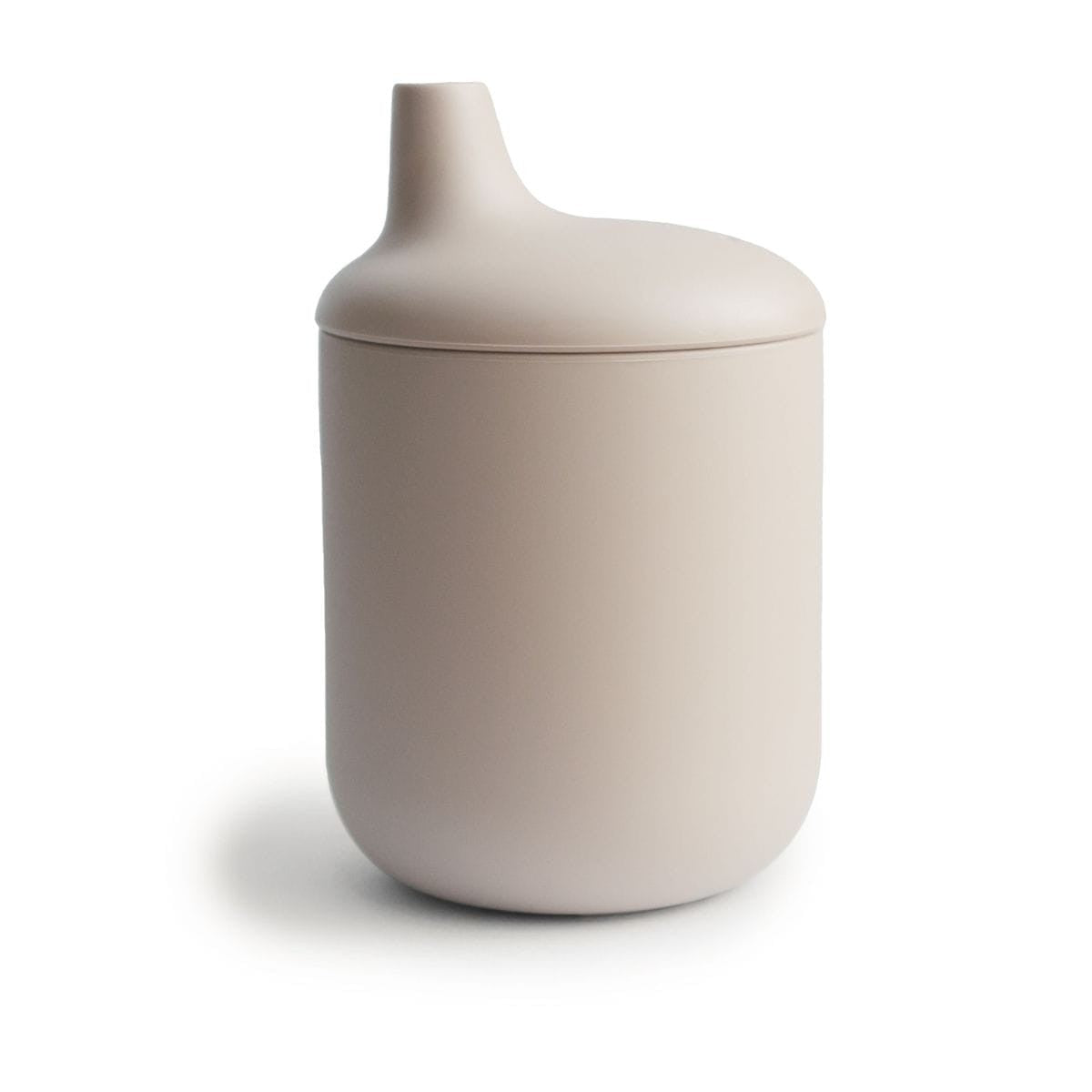 mushie sipping cup shifting sand beige wit siliconen drinkbeker zuigen zuigbeker baby peuter korting almelo twente