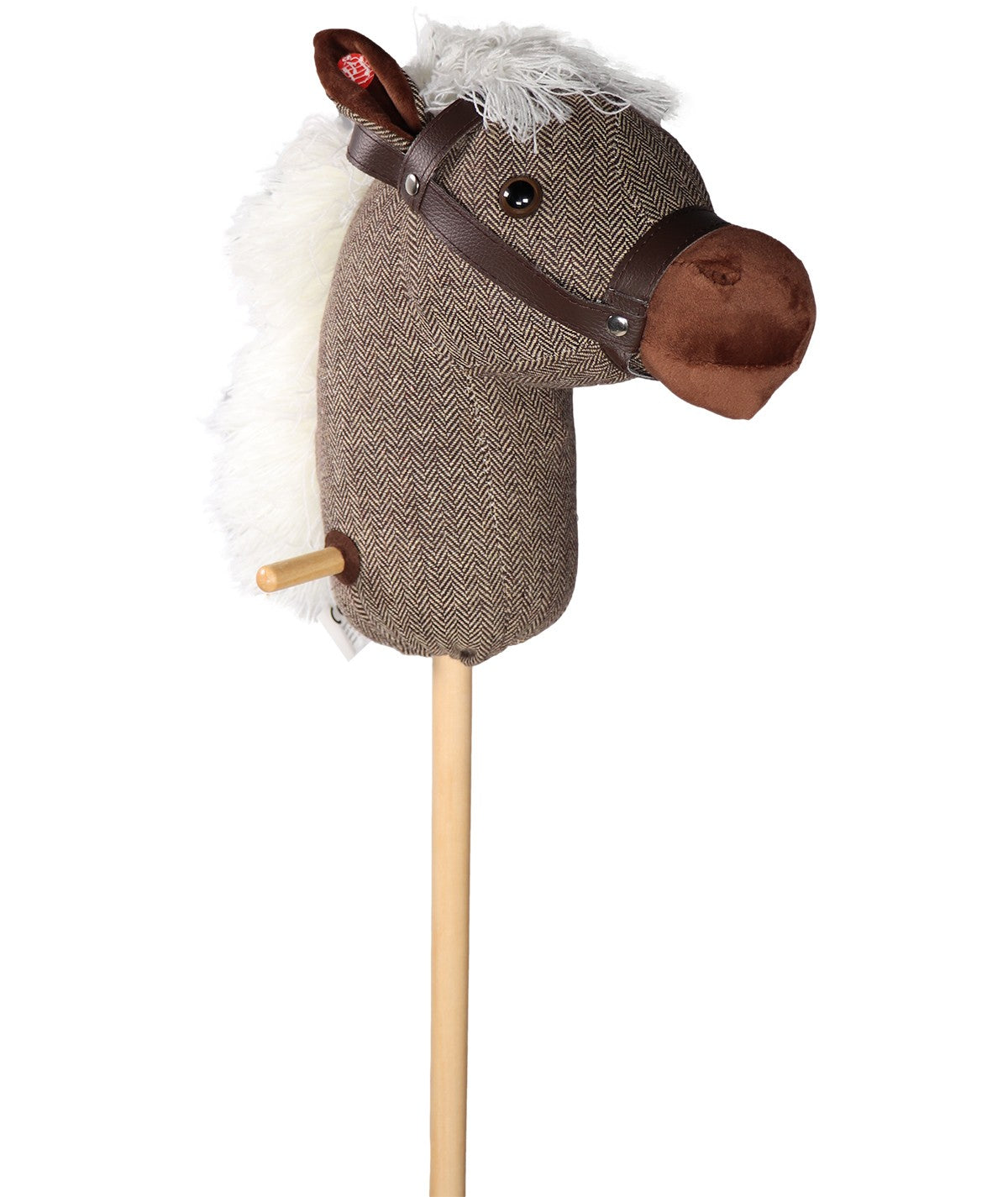 Houten stokpaard bruin met geluid - Tryco