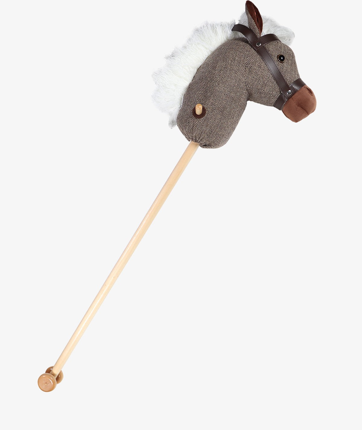 Houten stokpaard bruin met geluid - Tryco