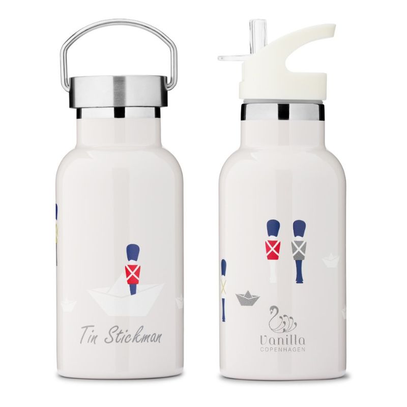 vanilla copenhagen drinking bottle termo thermofles tin stickman koud warm drinken sillicone rietje draaidop drinken drinkfles stainless steel leakproof 1 rietjesbeker drinken school basisschool schoolbeker