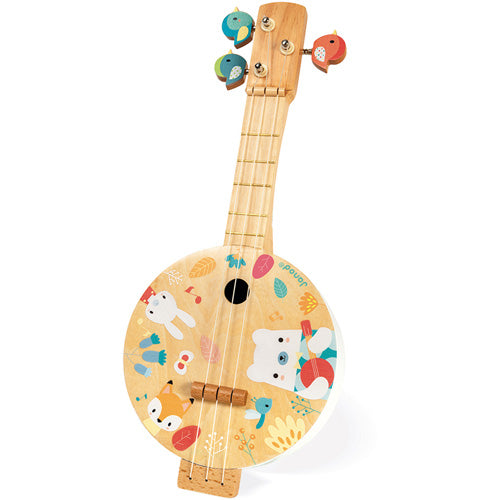 Janod - Houten banjo met vrolijke kleuren