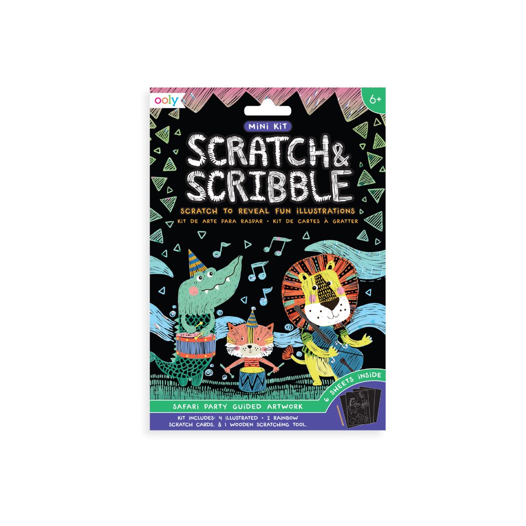 OOLY - Mini scratch & scribble krasboek - safariparty