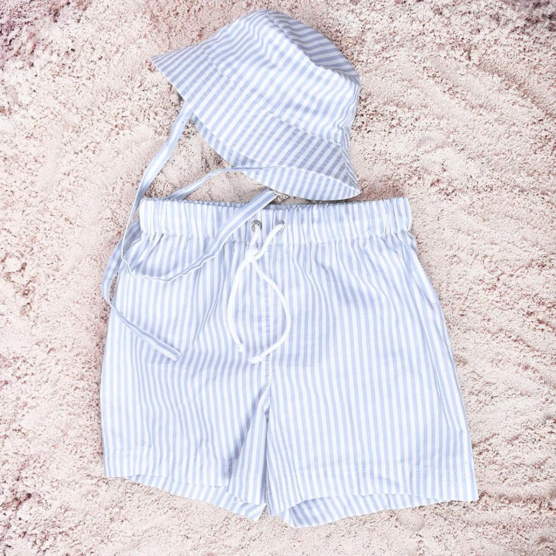 UV Zwemshort lichtblauw gestreept - Swim Essentials