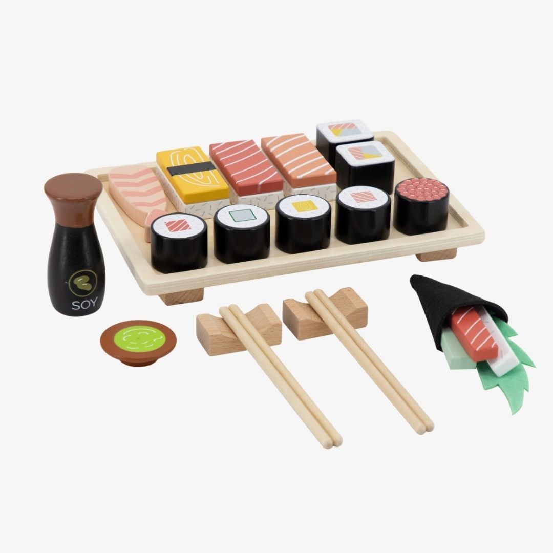 Houten Sushi set Tryco (23-delig)
