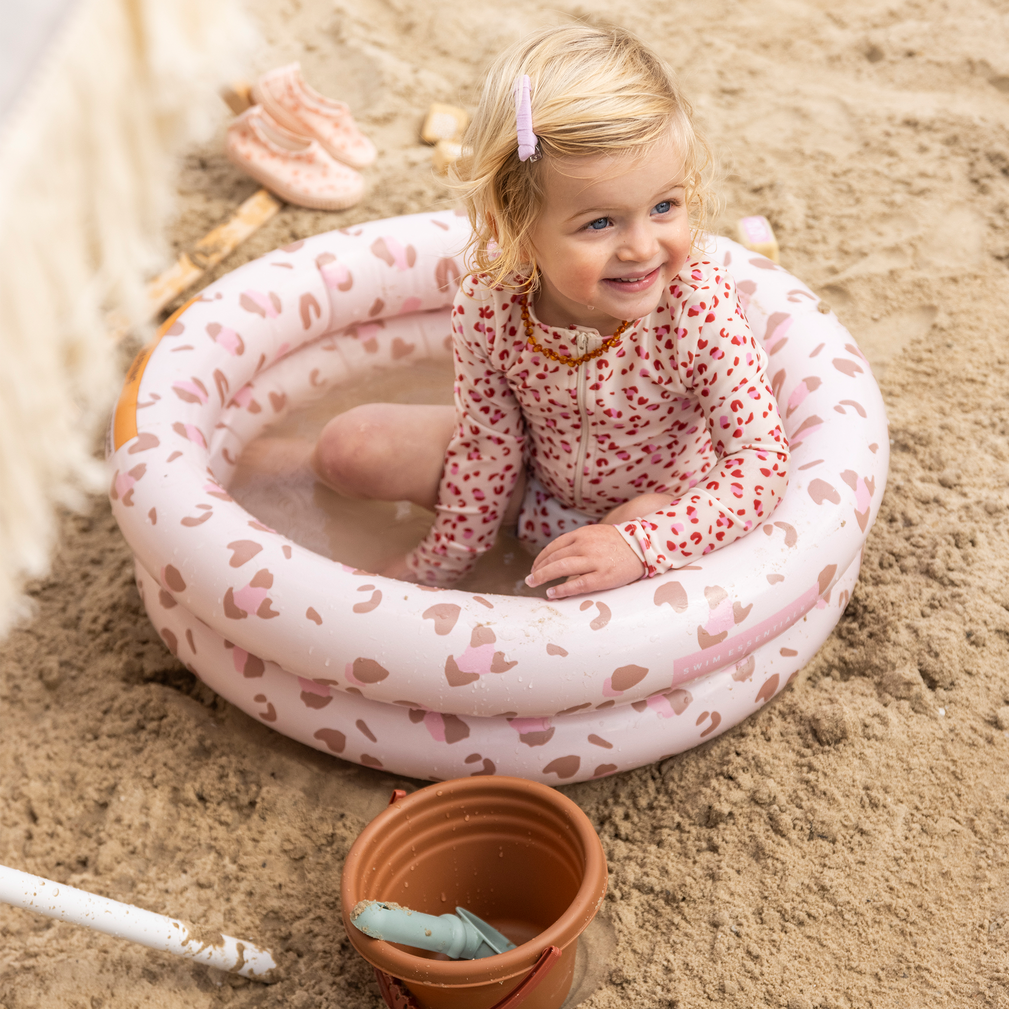 Zwembad 60 cm Old Pink Panterprint - Swim Essentials